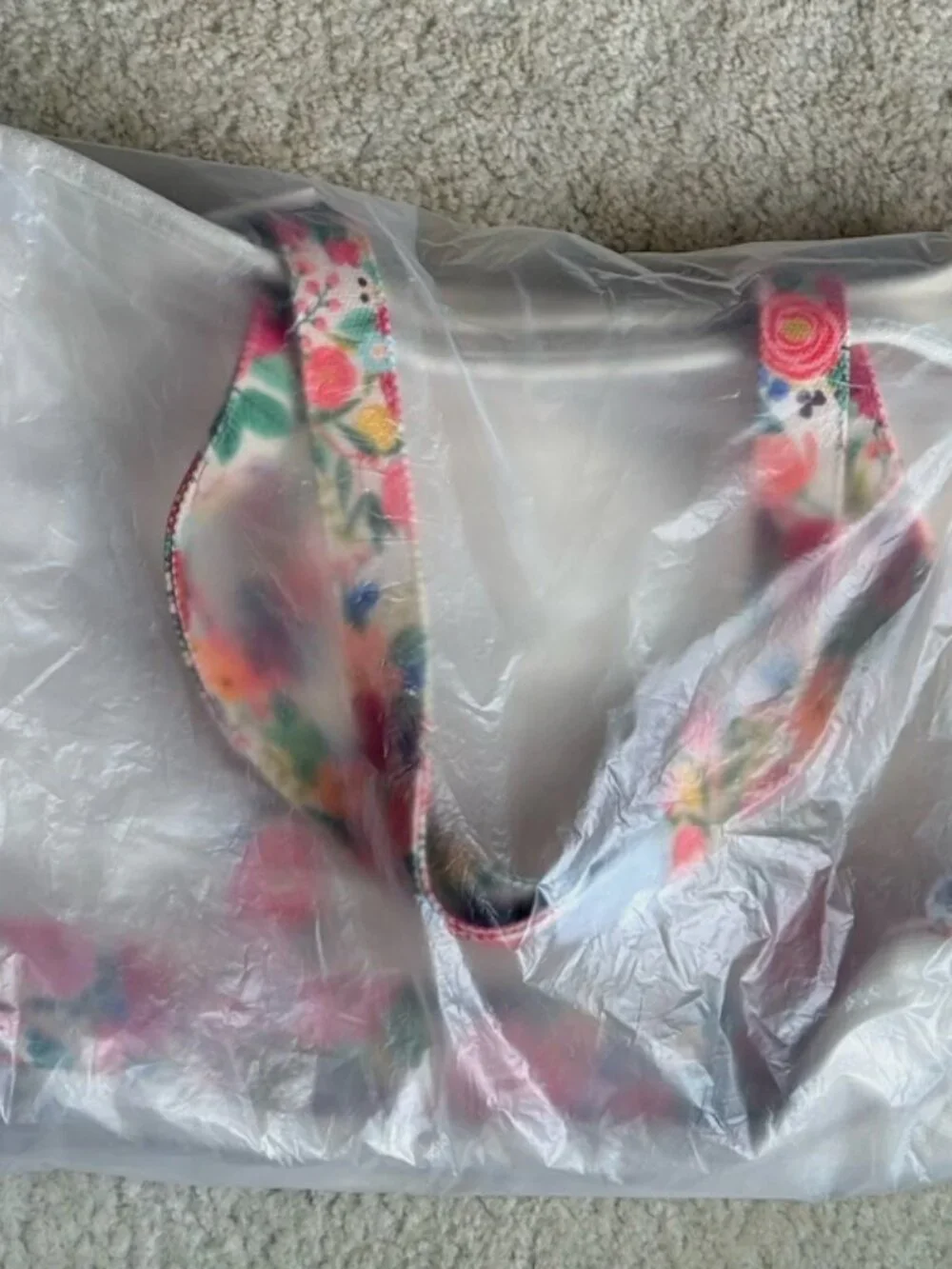 NWT Rifle Paper Co Canvas Carry All Tote Bag | Garden Party Floral Print Cotton